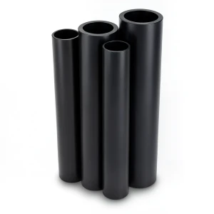 أنابيب HDPE PE 100 ضغط 4 بار قطر خارجي 355 مم سمك 3.5 مم لون أسود