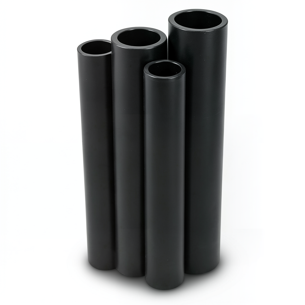 أنابيب HDPE PE 100 ضغط 4 بار قطر خارجي 560 مم سمك 13.7 مم لون أسود
