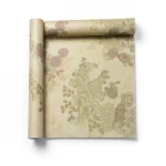 Floral Wall Decoration 15.6m x 106cm Gold Brown Beige