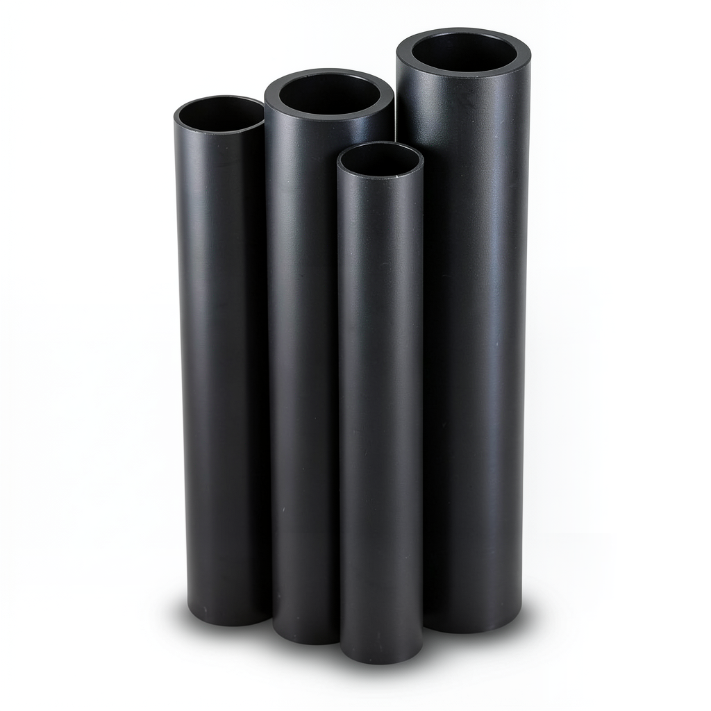 مواسير HDPE PE 80 ضغط 5 بار قطر خارجي 180 مم سمك 6.9 مم لون أسود
