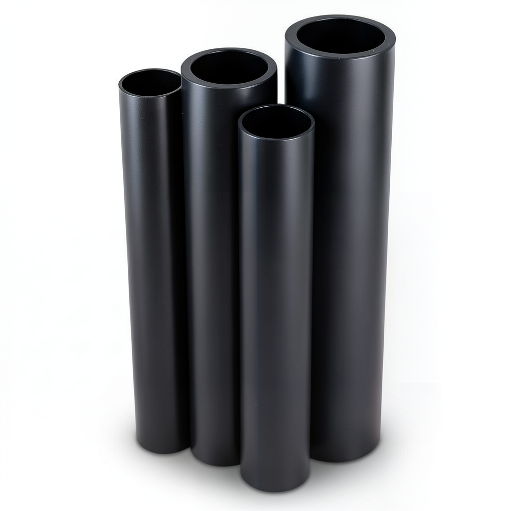 HDPE Pipes PE 80 Pressure 5 Bar Outer Diameter 250 mm Thickness 9.6 mm Black
