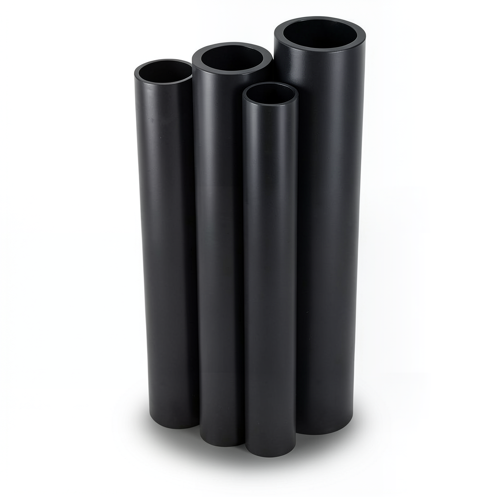 أنابيب HDPE PE 100 ضغط 4 بار قطر خارجي 560 مم سمك 13.7 مم لون أسود