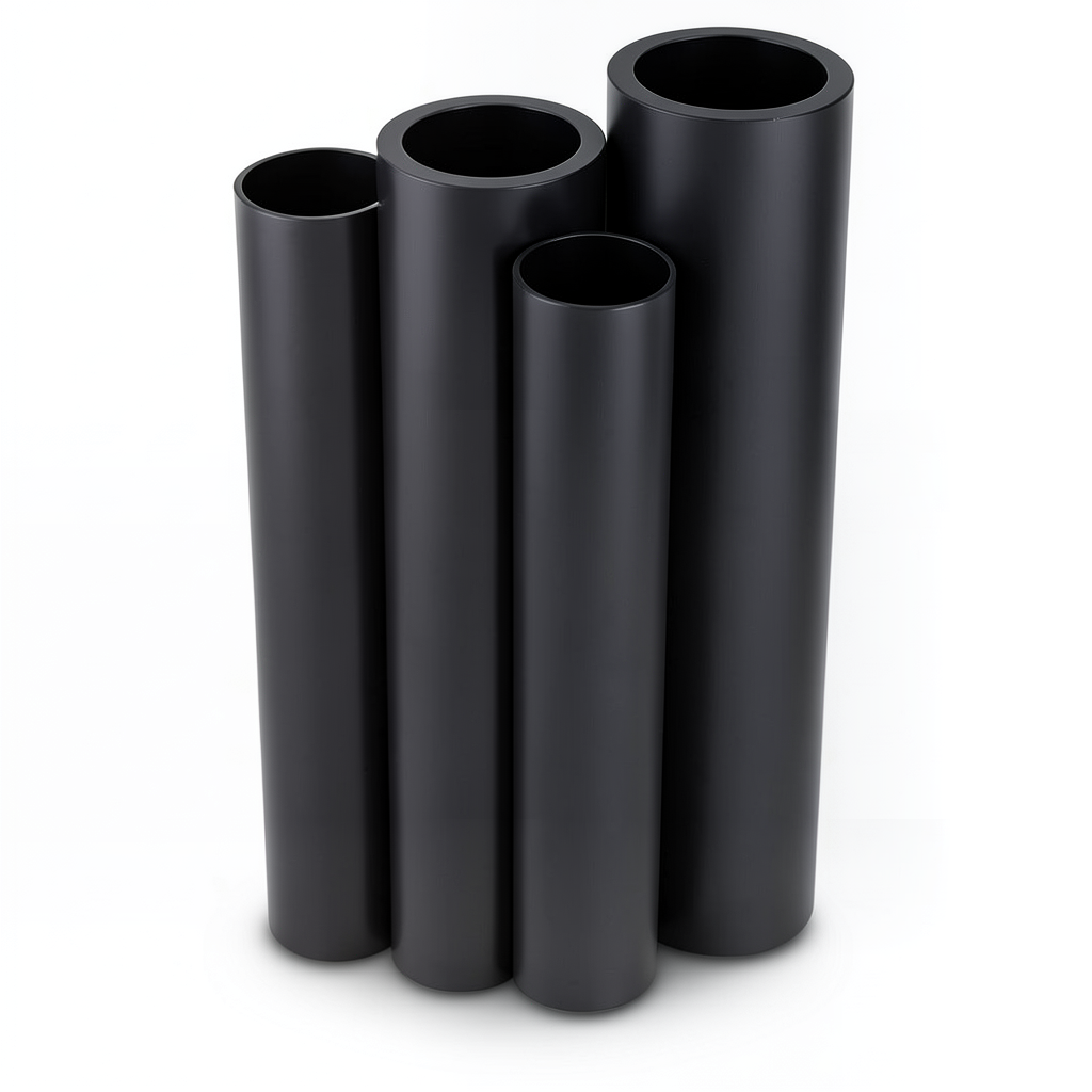مواسير HDPE PE 80 ضغط 5 بار قطر خارجي 280 مم سمك 10.7 مم لون أسود