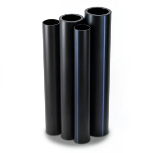 أنابيب HDPE PE 100 ضغط 4 بار قطر خارجي 630 مم سمك 15.4 مم لون أسود