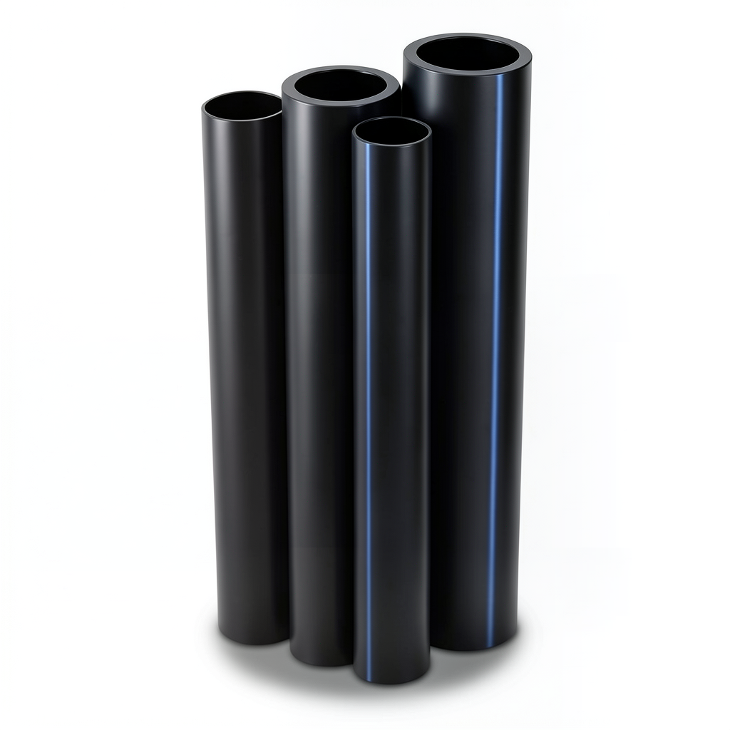 HDPE Pipes PE 100 Pressure 4 Bar Outside Diameter 630 mm Thickness 15.4 mm Black