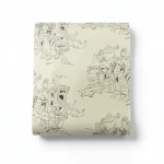 British wall Covering for youth and children, size 10 m x 0.53 m, light beige color, model 70247  