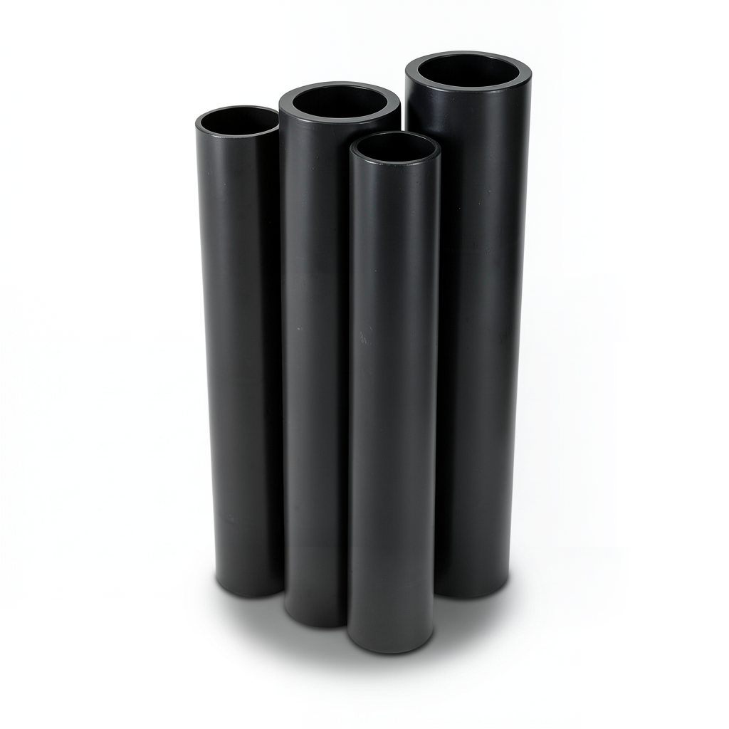 HDPE Pipes PE 100 Pressure 4 Bar Diameter 710 mm Thickness 17.4 mm Black