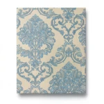 Italian Wall Decoration Beige with Blue, 10m x 0.73m, Model 25013
