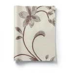 Floral Wall Decoration 10m x 53cm Brown Beige
