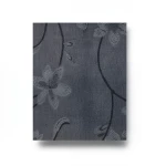 Floral Wall Covering 10m x 53cm Black on Dark Gray