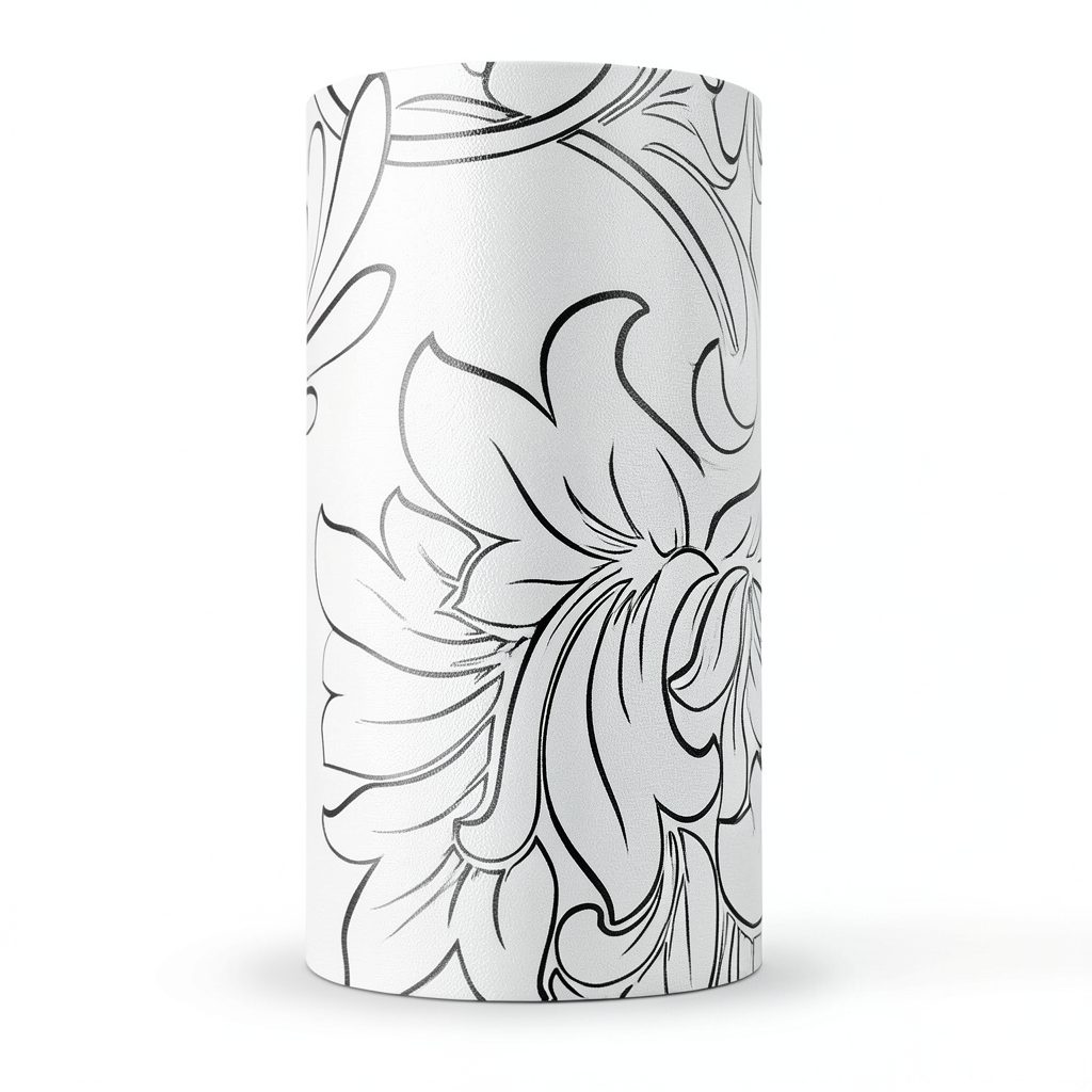 Floral Wallpaper 10m × 53cm White and Black BLACK GOLD 10320-02