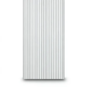 Wallpaper Striped Design White with Grey, Size 15.6m×106cm