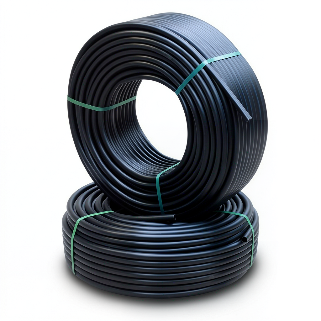 أنابيب HDPE PE 80 ضغط 5 بار قطر خارجي 90 مم سمك 3.5 مم أسود