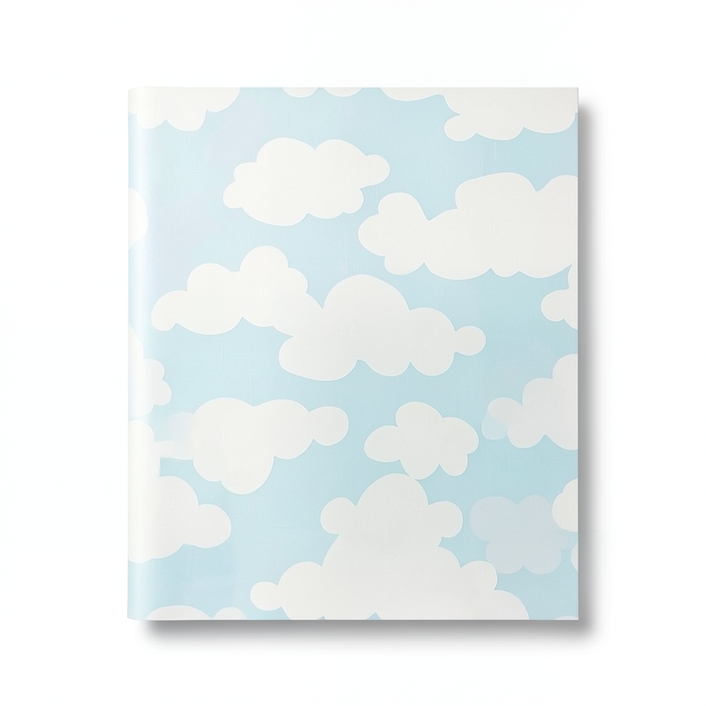 American Wall Covering Youth & Children 10m x 0.53m Off White Blue
