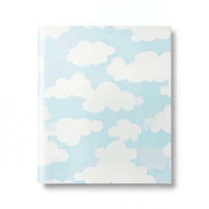 American Wall Covering Youth & Children 10m x 0.53m Off White Blue