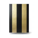 Wallpaper Striped Design Gold with Black, Size 15.6m×106cm