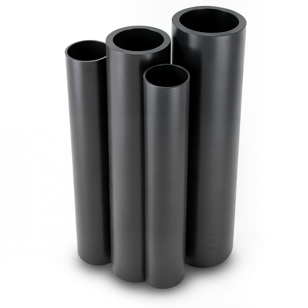 مواسير HDPE PE 80 ضغط 5 بار قطر خارجي 225 مم سمك 8.6 مم لون اسود