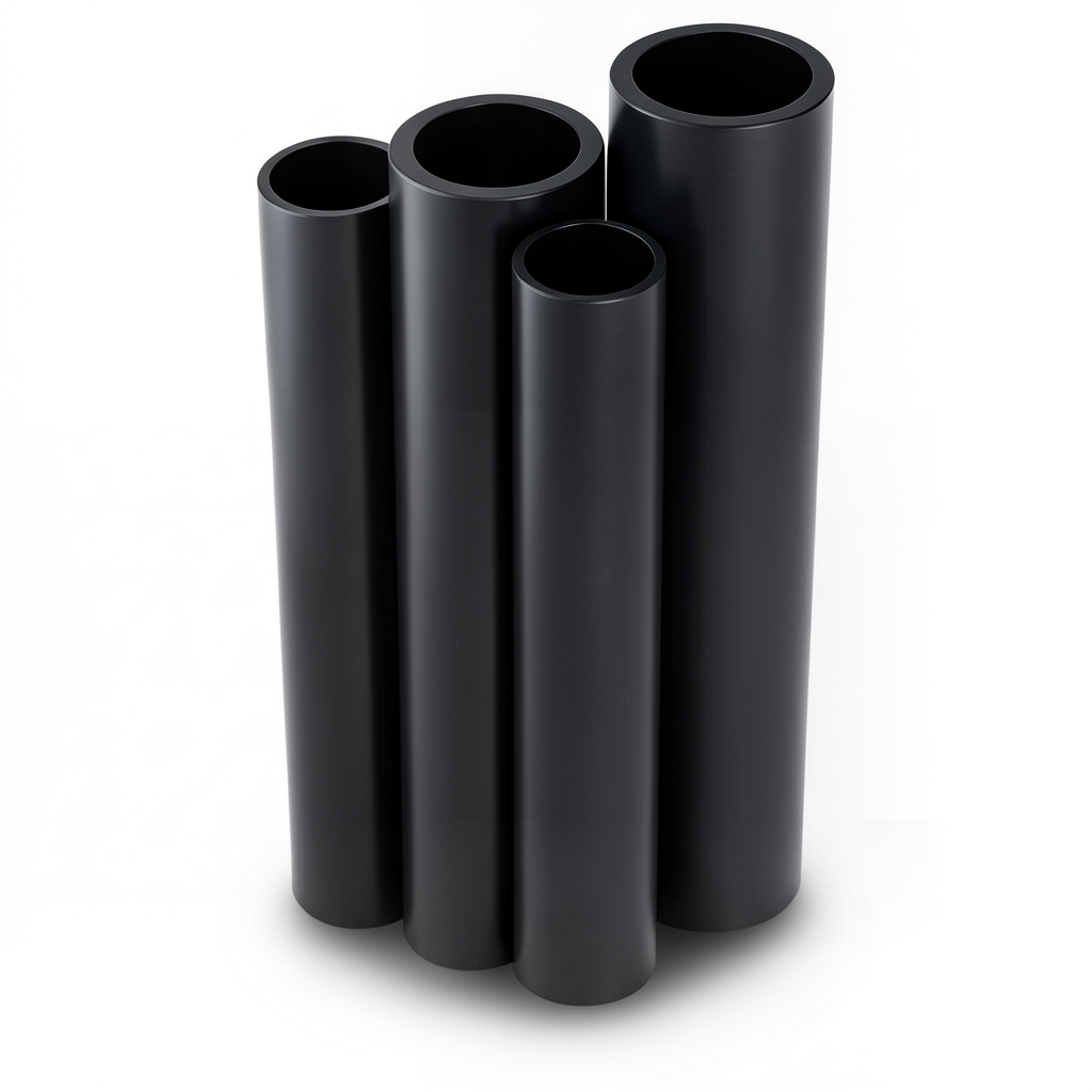 HDPE Pipes PE 80 Pressure 5 Bar Outer Diameter 225 mm Thickness 8.6 mm Black