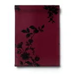 Wallpaper Floral Design 10m×53cm Dark Red and Black