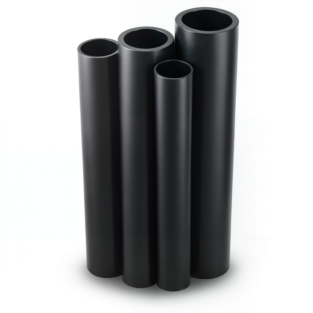 مواسير HDPE PE 80 ضغط 5 بار قطر خارجي 250 مم سمك 9.6 مم لون أسود