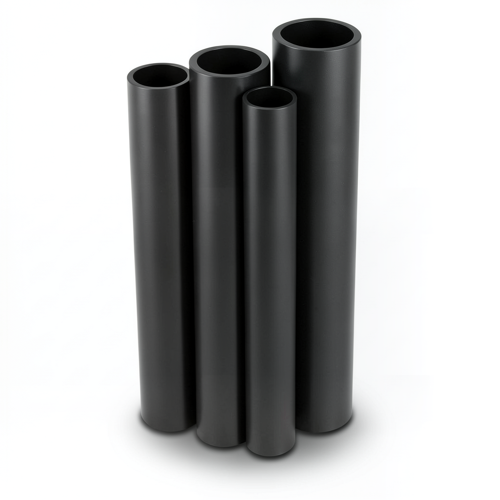 مواسير HDPE PE 80 ضغط 5 بار قطر خارجي 280 مم سمك 10.7 مم لون أسود