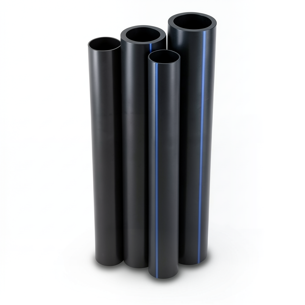 HDPE Pipes PE 100 Pressure 4 Bar Diameter 710 mm Thickness 17.4 mm Black