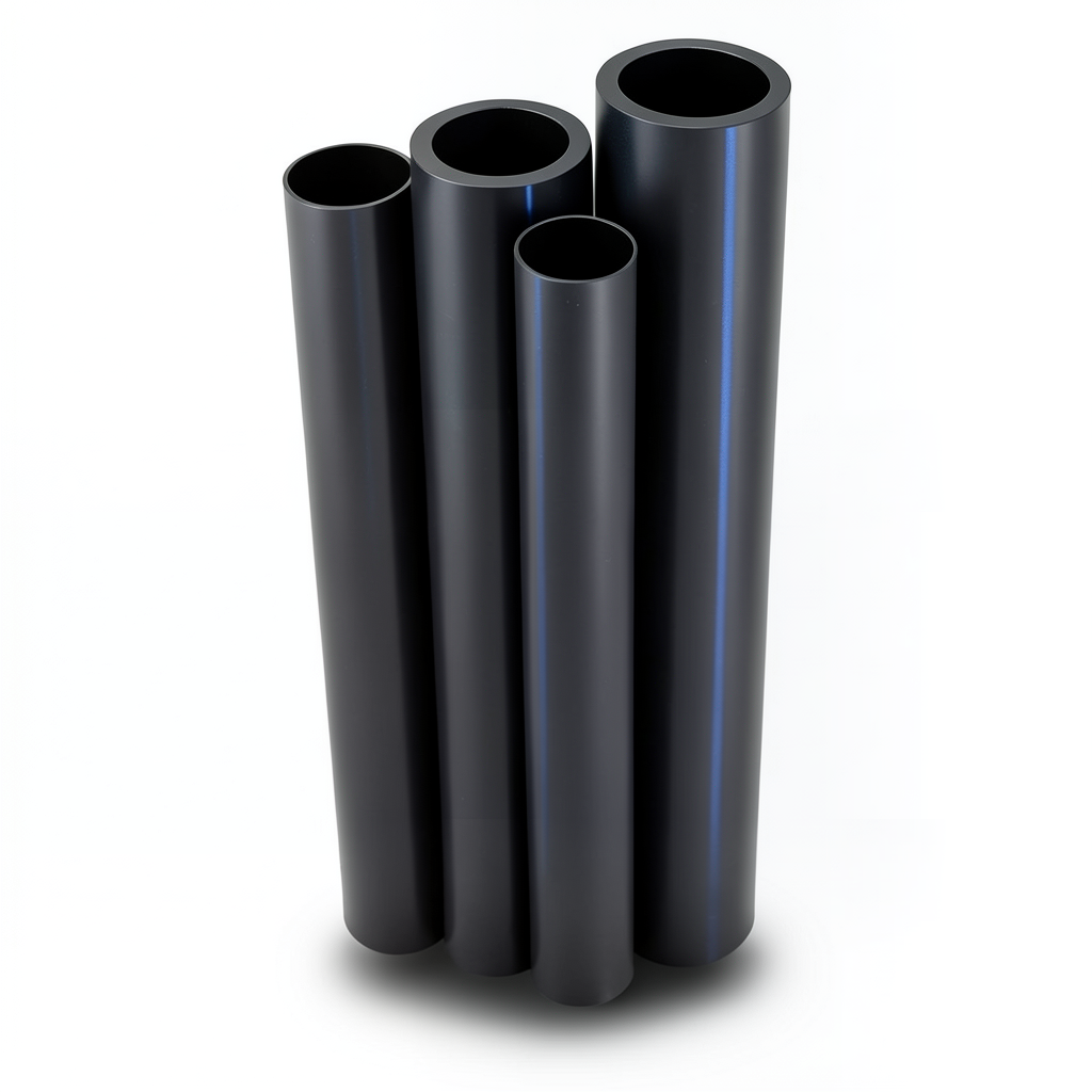 مواسير HDPE PE 100 ضغط 4 بار قطر 900 مم سمك 22.0 مم لون أسود