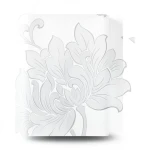 ورق حائط تصميم ورود 10 م×53 سم لون ابيض ورمادي