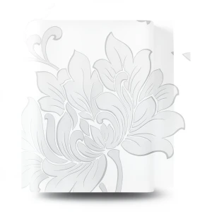 Wallpaper Floral Design 10m×53cm White and Grey