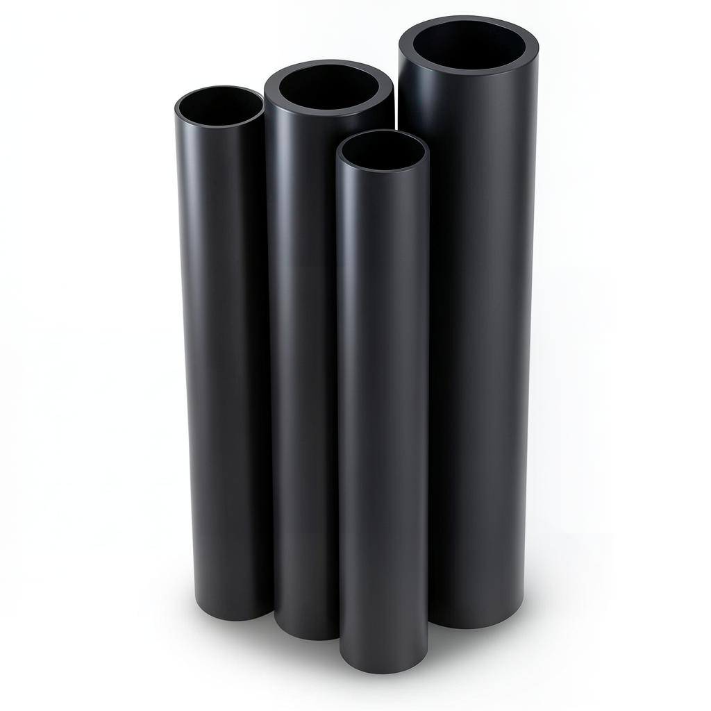 HDPE Pipes PE 100 Pressure 4 Bar Diameter 710 mm Thickness 17.4 mm Black