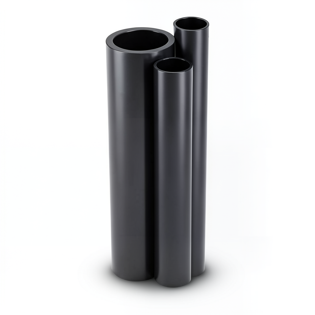 HDPE Pipes PE 80 Pressure 5 Bar Outer Diameter 560 mm Thickness 21.4 mm Black
