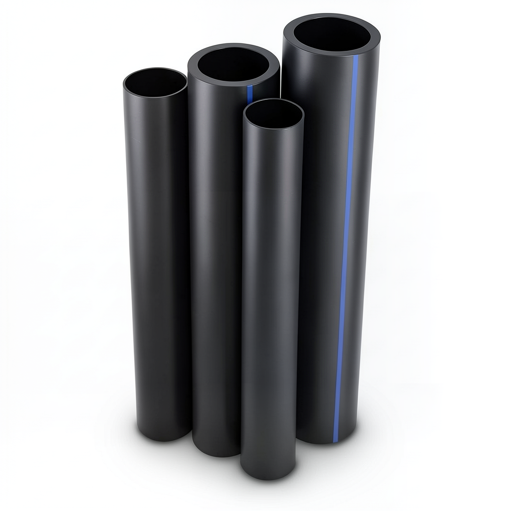 مواسير HDPE PE 100 ضغط 4 بار قطر خارجي 800 مم سمك 19.6 مم لون أسود