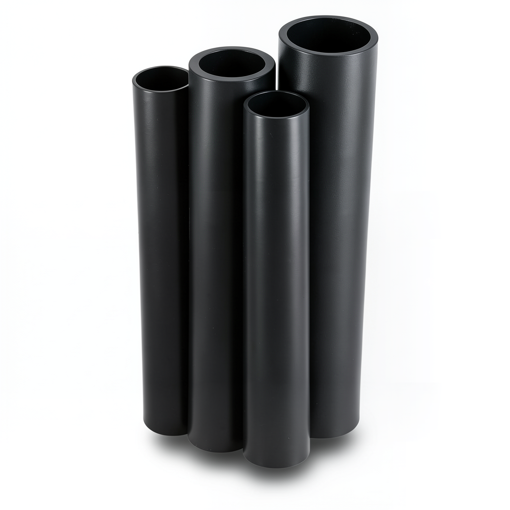 مواسير HDPE PE 80 ضغط 5 بار قطر خارجي 630 مم سمك 24.1 مم لون أسود