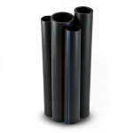 مواسير HDPE PE 100 ضغط 4 بار قطر خارجي 1200 مم سمك 29.4 مم لون أسود