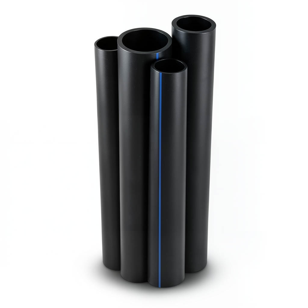 مواسير HDPE PE 100 ضغط 4 بار قطر خارجي 1200 مم سمك 29.4 مم لون أسود