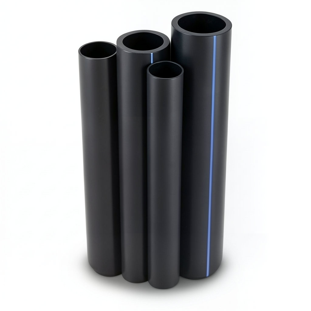 مواسير HDPE PE 100 ضغط 4 بار قطر 900 مم سمك 22.0 مم لون أسود