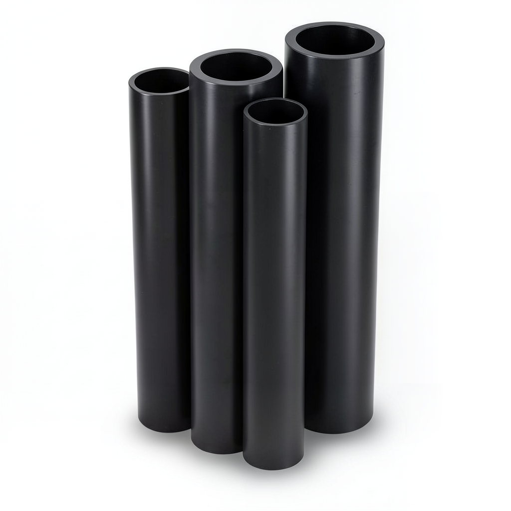 مواسير HDPE PE 100 ضغط 4 بار قطر 1400 مم سمك 34.3 مم لون أسود