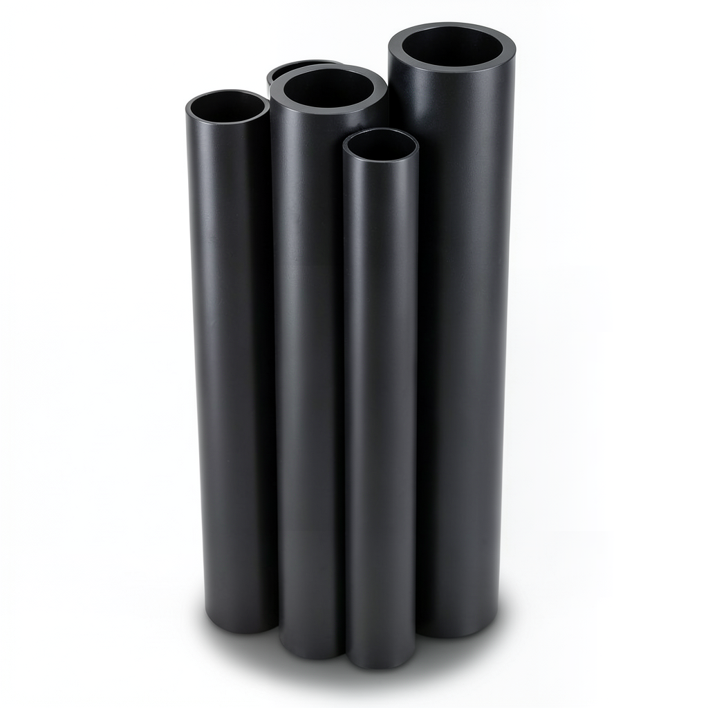 HDPE Pipes PE 80 Pressure 5 Bar Outer Diameter 1600 mm Thickness 61.2 mm Black