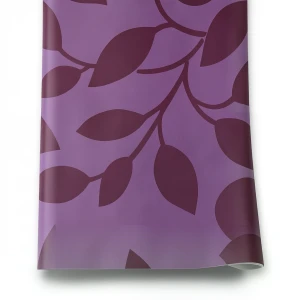 Tree-Patterned Wallpaper Vinyl Sheath 10m x 53cm Purple Burgundy