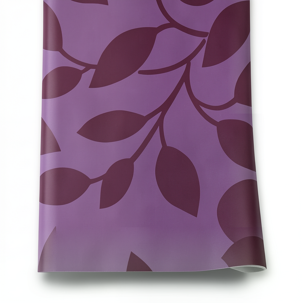 Tree-Patterned Wallpaper Vinyl Sheath 10m x 53cm Purple Burgundy