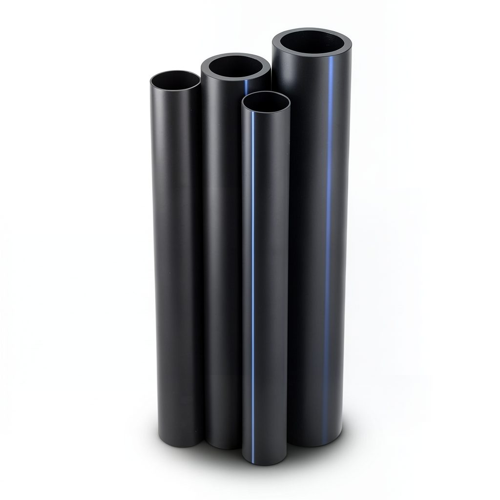مواسير HDPE البولي ايثيلين PE 80 ضغط 3.2 بار قطر خارجي 315 مم سمك 7.7 مم لون اسود