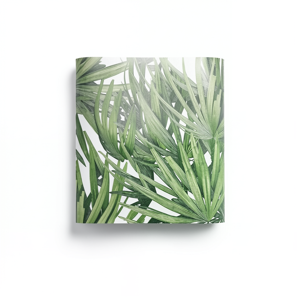 Tree-Patterned Wallpaper Vinyl Sheath 15.6m x 106cm White Green