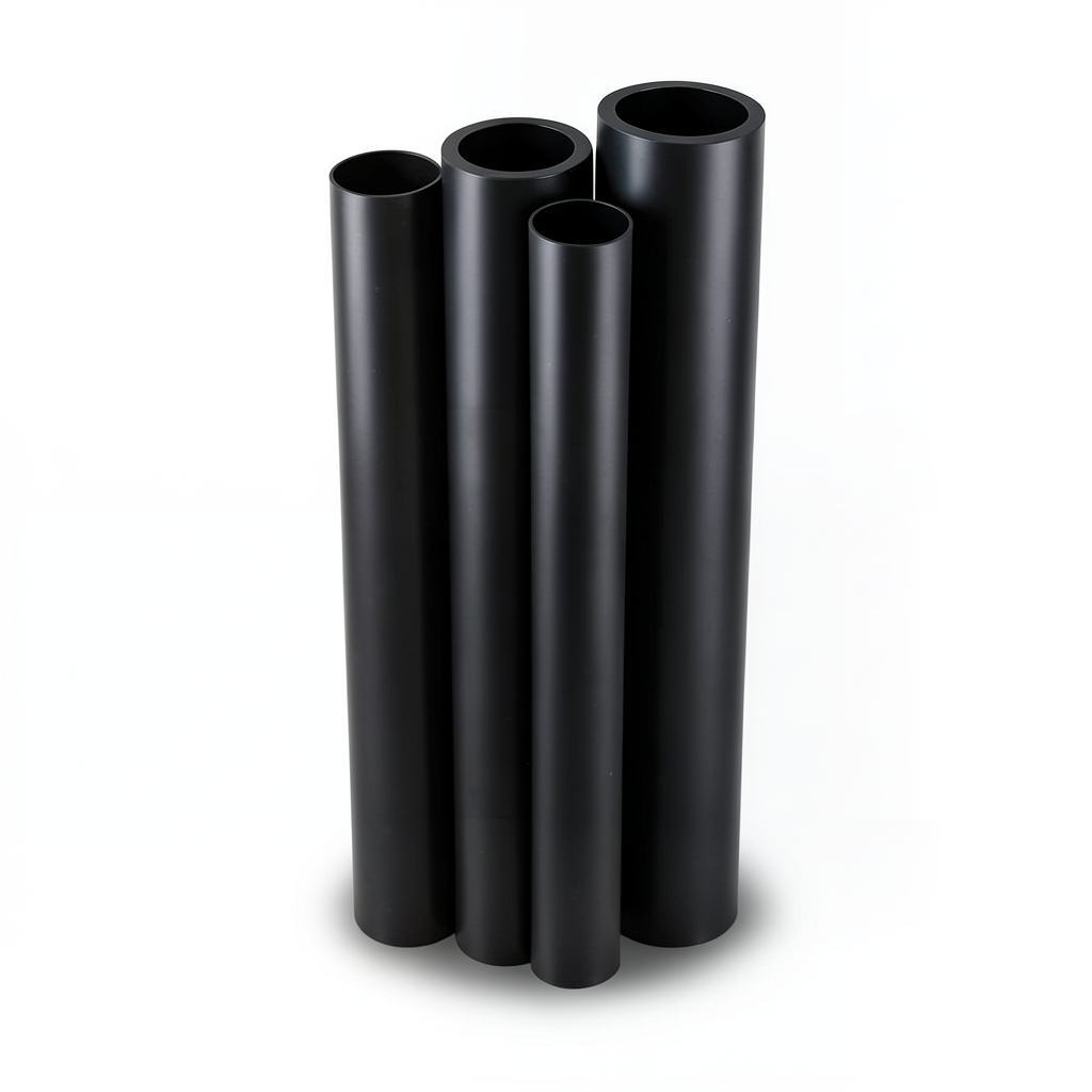 أنابيب HDPE PE 80 ضغط 3.2 بار قطر خارجي 560 مم سمك 13.7 مم لون أسود