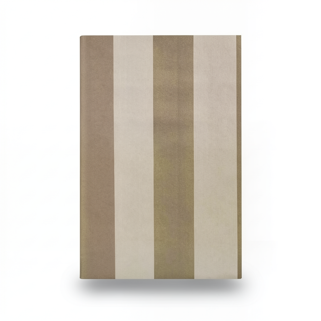 Wallpaper Striped Design Brown with Gold, Size 10m×53cm