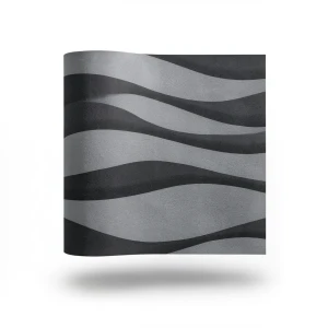 Wallpaper Striped Design 10m×53cm Black and Grey