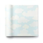 Youth and Children Wallpaper 10m x 0.53m Off White with Blue