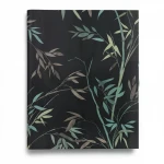 German Wall Decoration, black color, Leaf-patterned design, size 10 x 0.53 metres, model 10388-15