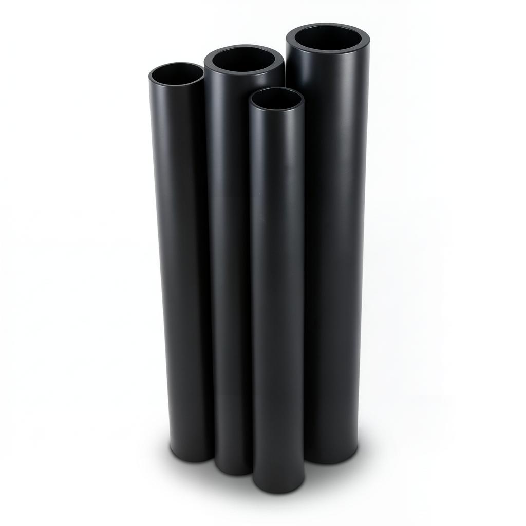 مواسير HDPE PE 80 ضغط 5 بار قطر خارجي 630 مم سمك 24.1 مم لون أسود
