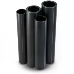 مواسير HDPE PE 80 ضغط 5 بار قطر خارجي 450 مم سمك 17.2 مم لون أسود