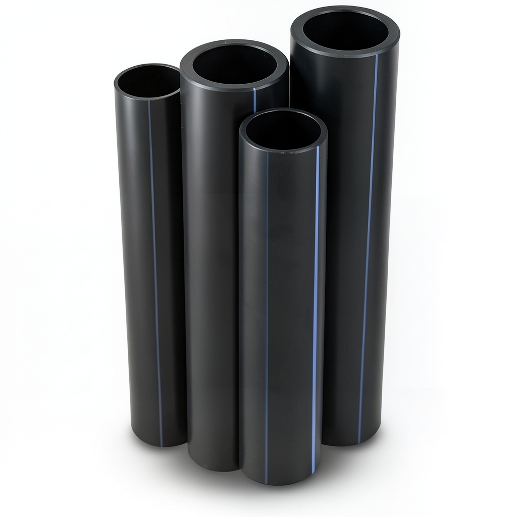 HDPE Pipes PE 80 Pressure 5 Bar Outer Diameter 450 mm Thickness 17.2 mm Black
